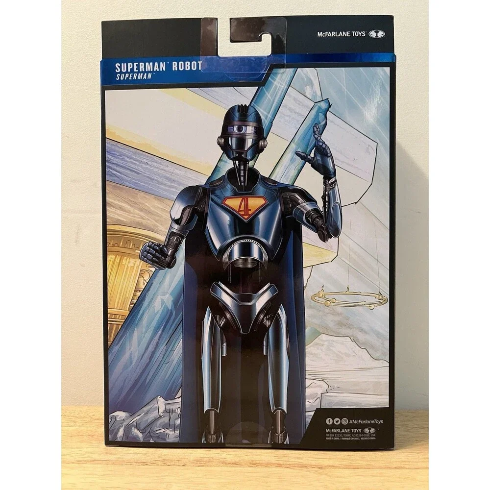McFarlane DC Multiverse Superman Robot Deluxe Red Platinum Theatrical New